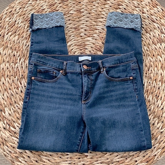 LOFT Embroidered Cuff Modern Skinny Jean - Picture 4 of 12
